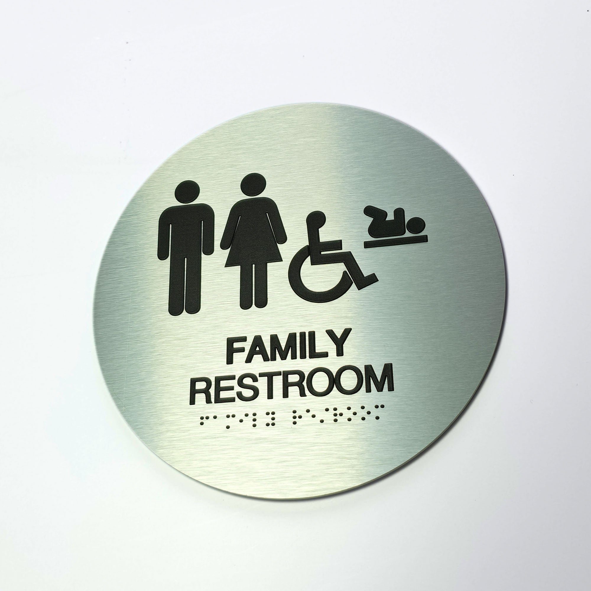 Custom Metal Braille Restroom Signs | Commercial ADA Wayfinding Signs