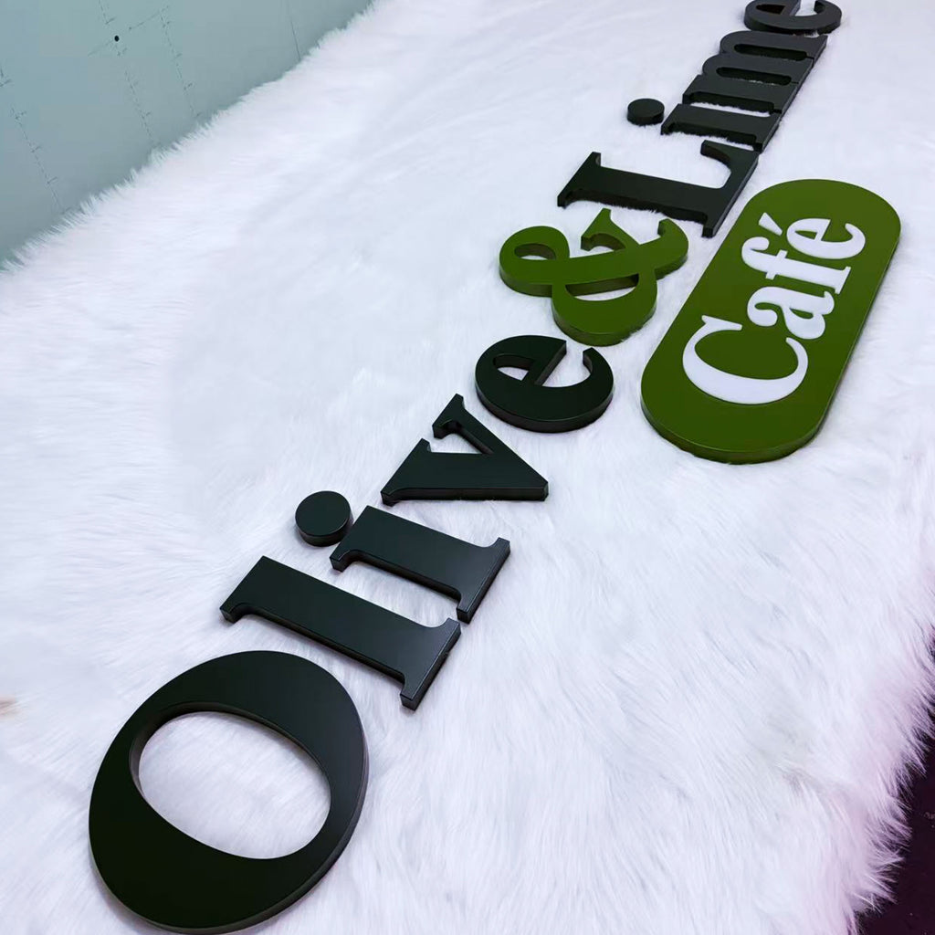 Custom Fabricated Metal Letter|Custom Non-Illuminated Reverse Channel Letters |Commercial  Storefront Sign