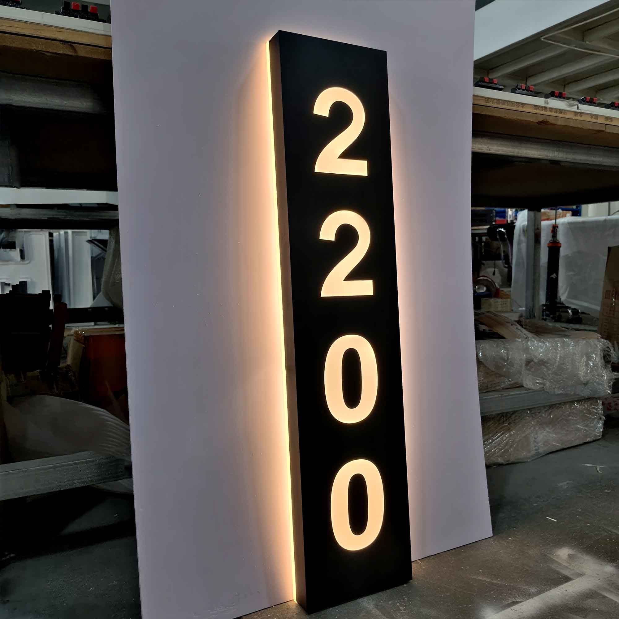 Custom  LED Address Sign|Illuminated House Numbers|Wall-mounted Light Box for Address
