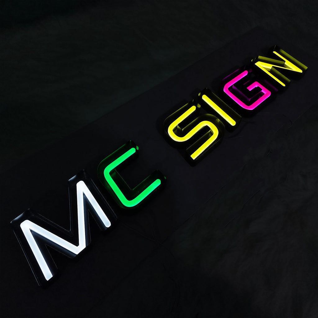 Custom Open-Face Channel Letters|Exposed LED Storefront Business Sign