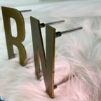 Custom 3D Brushed  Metal Letters |  Solid Brass Letters