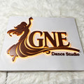 Custom 3D Metal Backlit Letters with Panel |Illuminated Channel letters|Dance-themed logo