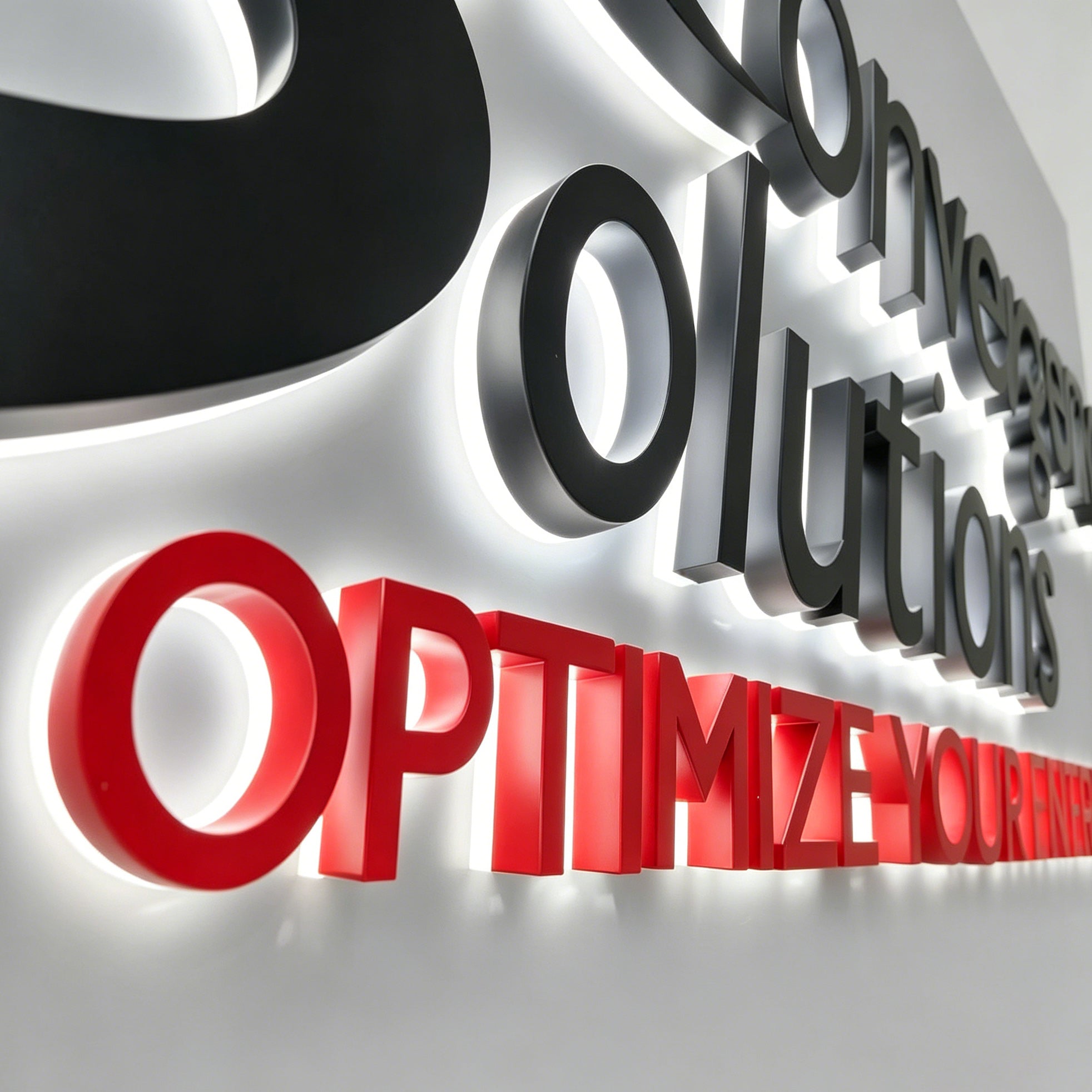 Custom 3D Metal Backlit Letters with Panel | Modern House Name Decor