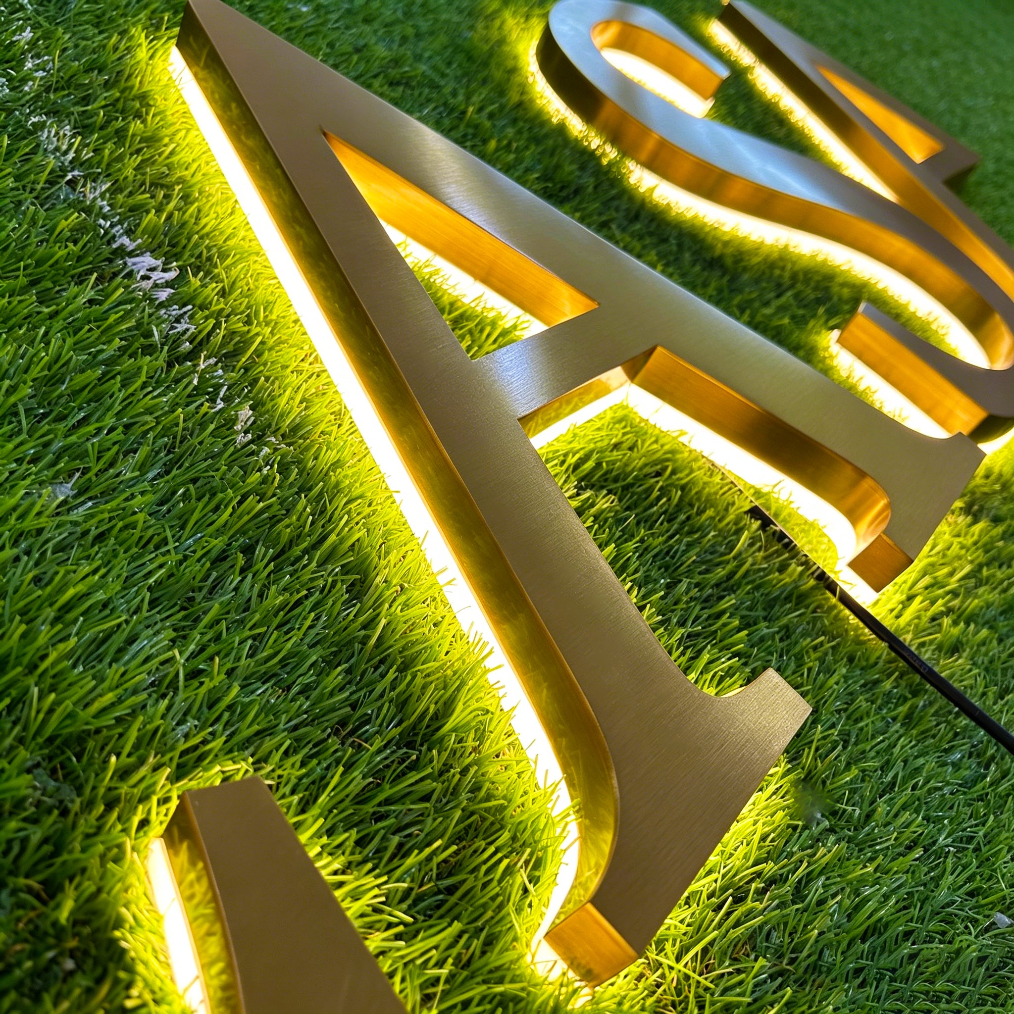 Custom LED Backlit Metal Logo Sign|Illuminated Company Logo Sign|Illuminated Stainless steel Channel letters