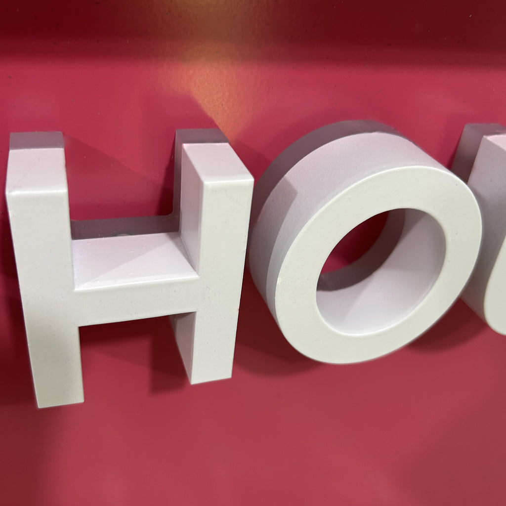 Custom LED Backlit Metal Logo Sig|Modern House Name Decor