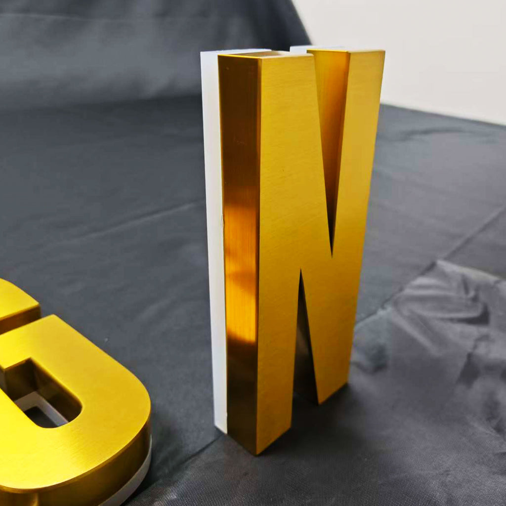 Custom LED Backlit Metal Sign Channel letters Illuminated Company Logo Sign 3D  Letters
