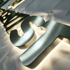 Custom Backlit channnel letters 3D LED Metal Sign  Brushed Sign Premium 3D Business Signage