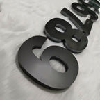Custom 3D Metal Letters Signs | Black Mirror Stainless Steel |3D Business Logo Sign for Office & Lobby