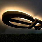 Custom 3D Metal Backlit Letters with Panel | LED Storefront Wall Logo Sign