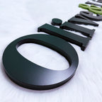Custom Fabricated Metal Letter|Custom Non-Illuminated Reverse Channel Letters |Commercial  Storefront Sign