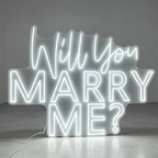 Custom Will You Marry Me Flexible Neon Sign Personalized LED Neon Light for Wedding Proposal Engagement Party Wall Decor