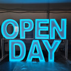 Custom OPEN DAY RGB Neon Marquee Letters for Events & Store Displays
