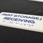 Custom Acrylic Braille Signs ADA Compliant Signage Commercial Office Door Sign