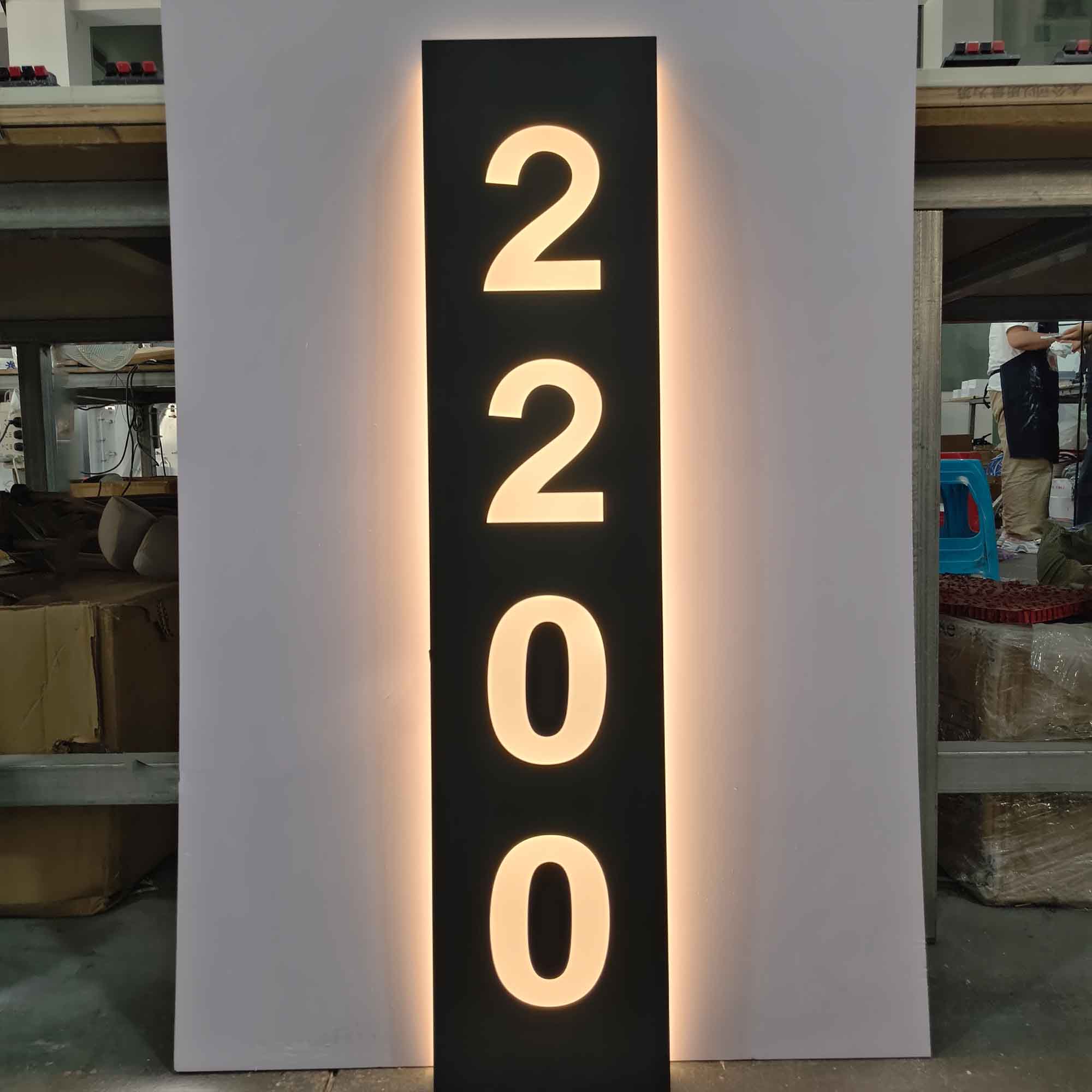 Custom  LED Address Sign|Illuminated House Numbers|Wall-mounted Light Box for Address