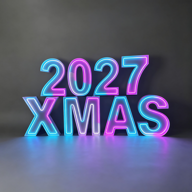 Custom 2027 XMAS Neon Marquee Letters | LED Christmas Light Up Sign