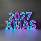 Custom 2027 XMAS Neon Marquee Letters | LED Christmas Light Up Sign