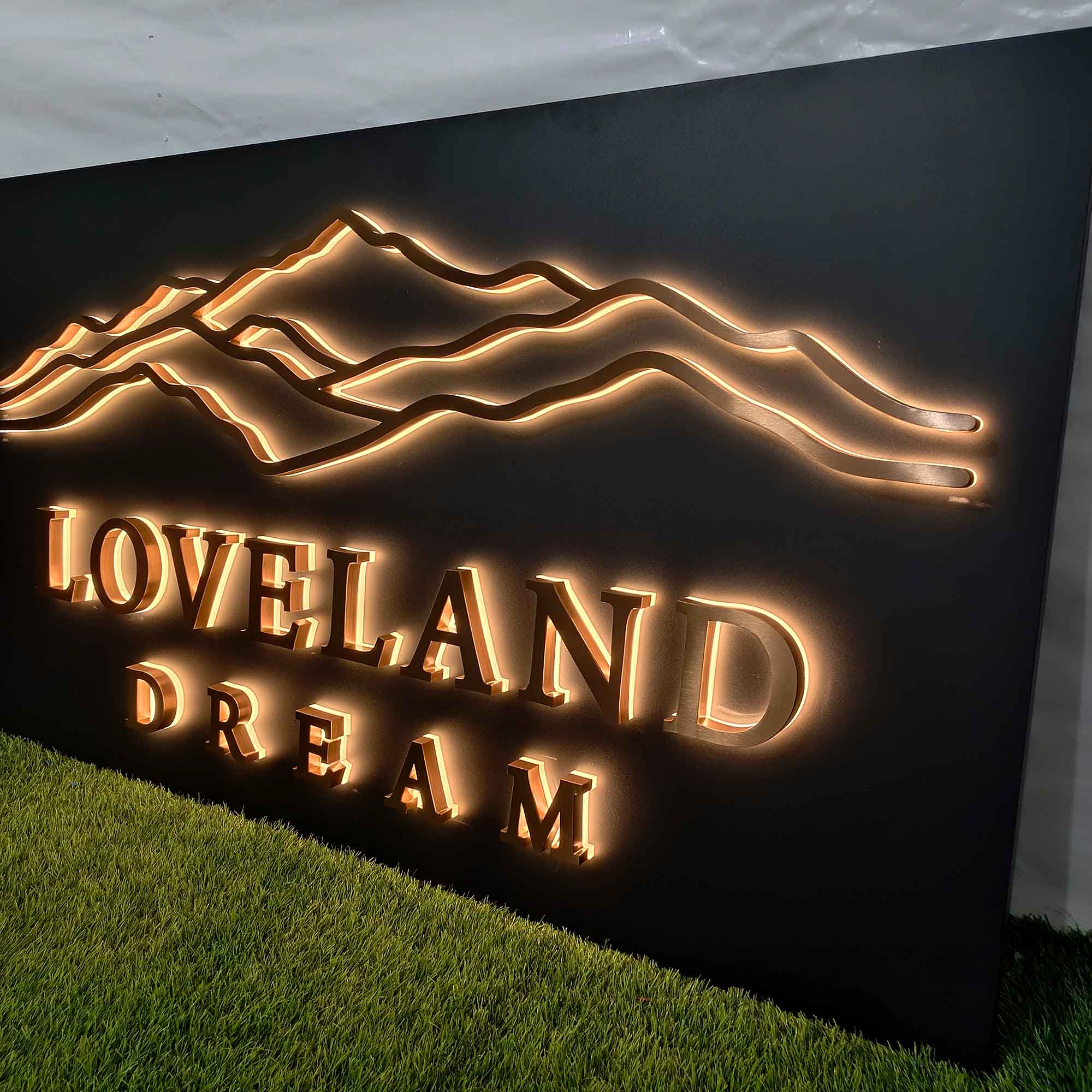 Custom Backlit Channel Letters Panel 3D Metal Halo Lit Logo Sign Indoor Outdoor Business Store Front Wall Signage