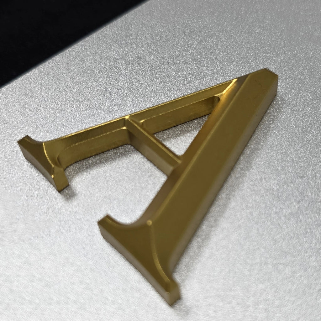 Custom Aluminum Sharp-Angled 3D Letters Gold Metal Cut Sign Letters Business Store Front Wall Logo Signage