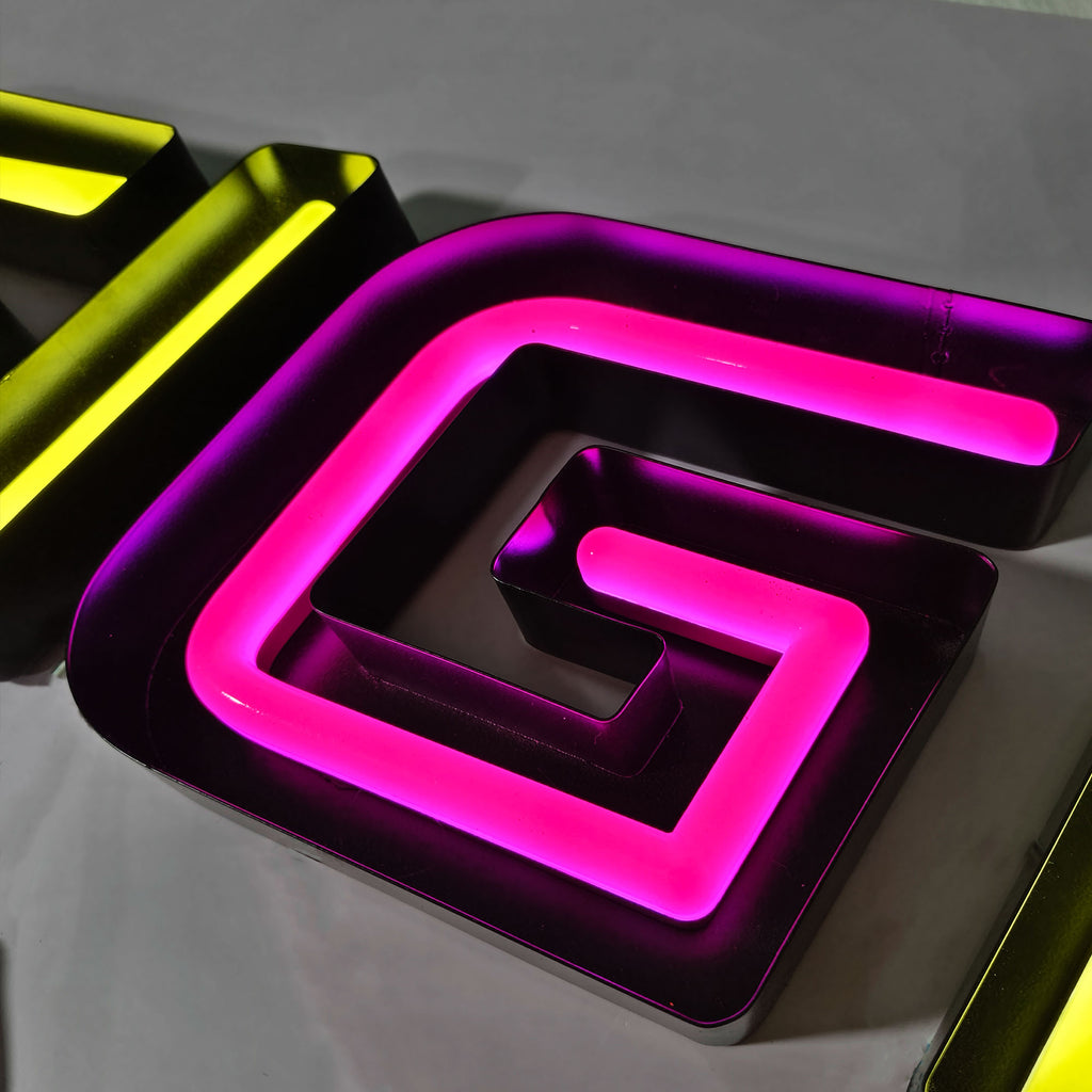 Custom Open-Face Channel Letters|Exposed LED Storefront Business Sign