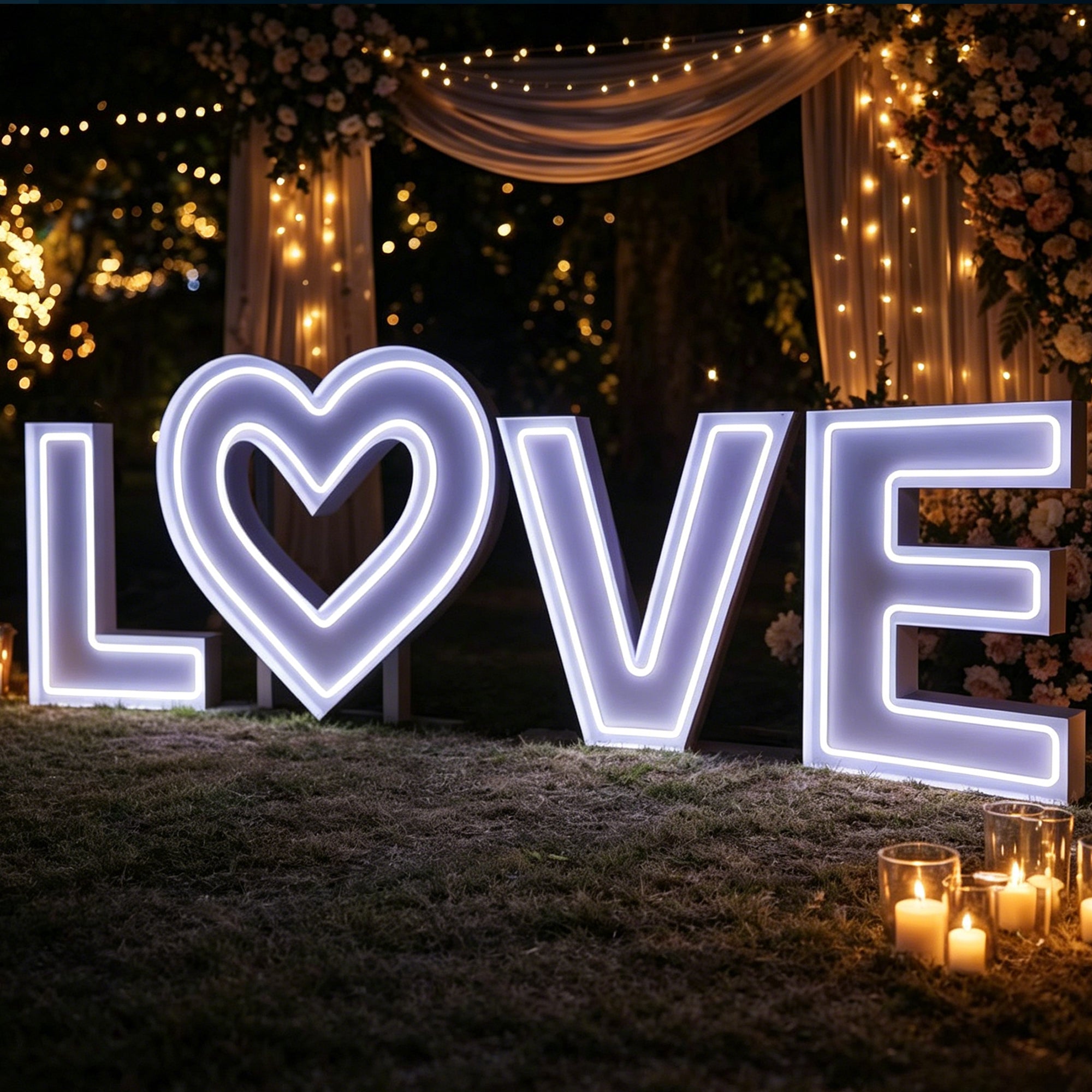 Custom RGB Neon Marquee Letters LOVE U MOM for Mother's Day Decor