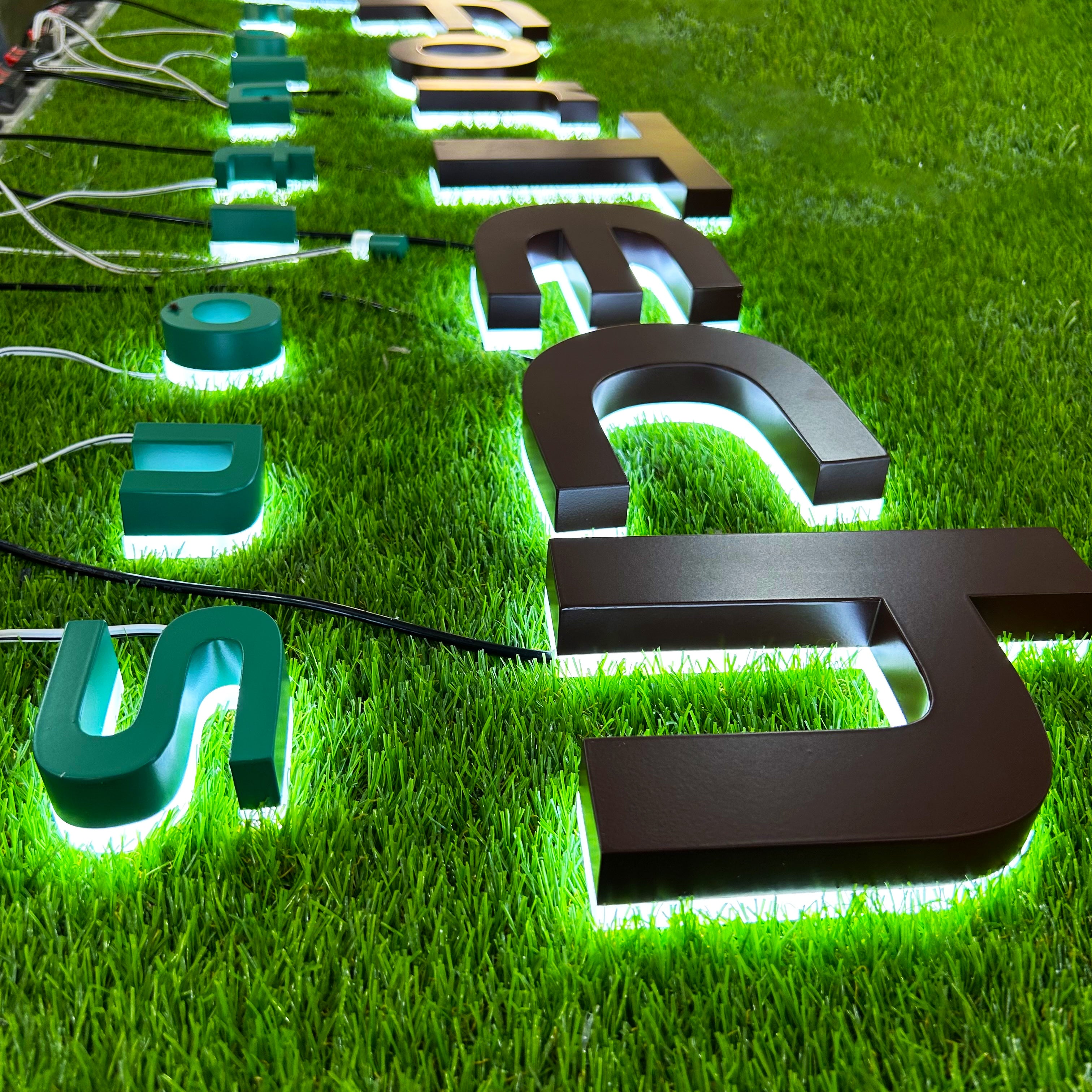 Custom LED Backlit Stainless steel Channel letters |Illuminated Company Logo Sign