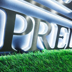Custom Backlit Channel Letters | Black Brushed Finish | Storefront Signs and Business Branding
