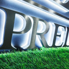 Custom Backlit Channel Letters | Black Brushed Finish | Storefront Signs and Business Branding