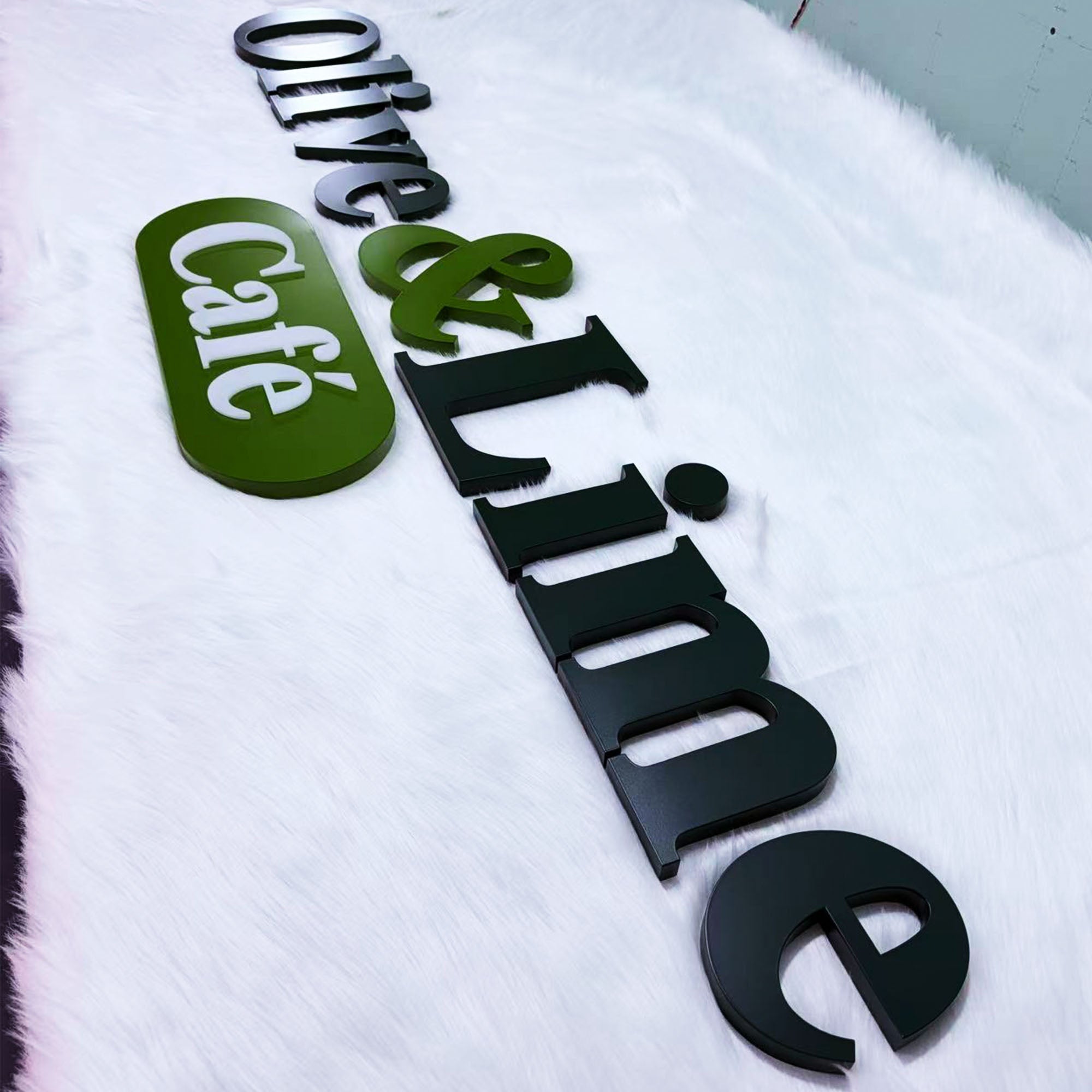 Custom Fabricated Metal Letter|Custom Non-Illuminated Reverse Channel Letters |Commercial  Storefront Sign