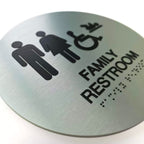 Custom Metal Braille Restroom Signs | Commercial ADA Wayfinding Signs