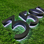 Custom RGB Backlit Number Channel Letters Stainless Steel LED Halo Lit House Address Number Sign