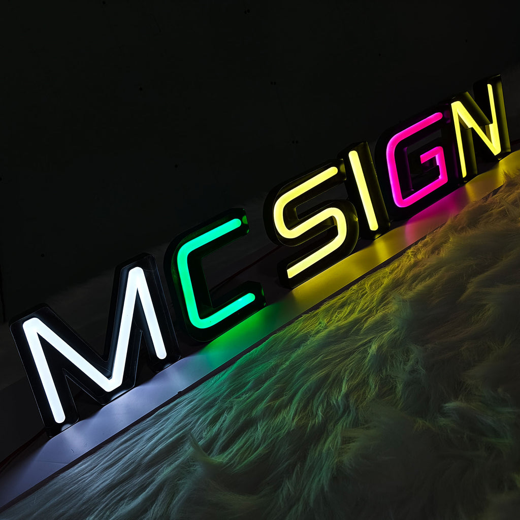 Custom Open-Face Channel Letters|Exposed LED Storefront Business Sign