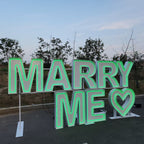 MARRY ME RGB Neon Marquee Letters | Proposal & Wedding Event Decor