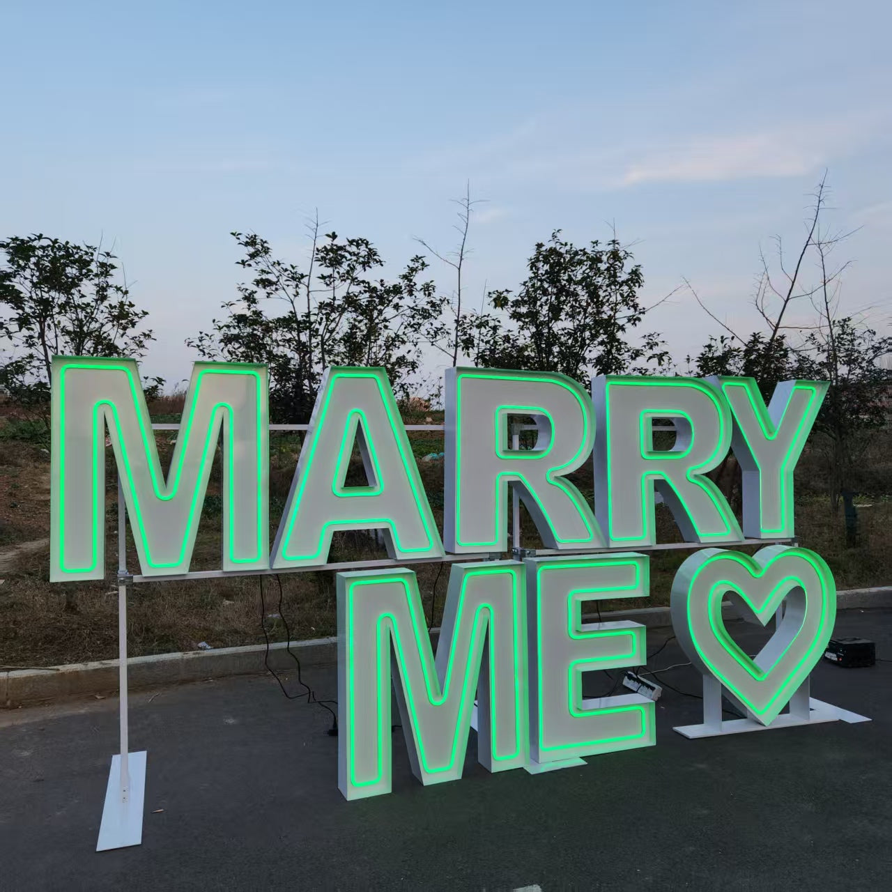 MARRY ME RGB Neon Marquee Letters | Proposal & Wedding Event Decor