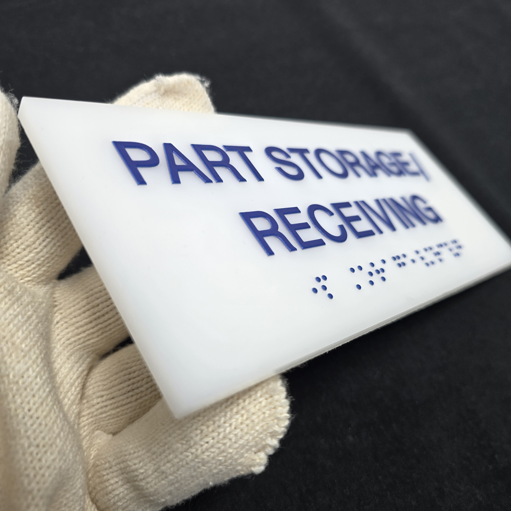 Custom Acrylic Braille Signs ADA Compliant Signage Commercial Office Door Sign