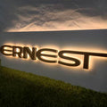 Custom 3D Metal Backlit Letters with Panel | LED Storefront Wall Logo Sign