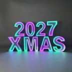 Custom 2027 XMAS Neon Marquee Letters | LED Christmas Light Up Sign