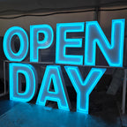 Custom OPEN DAY RGB Neon Marquee Letters for Events & Store Displays