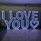 LOVE YOU Marquee Letters | LED Neon Event Letters for Weddings & Proposals