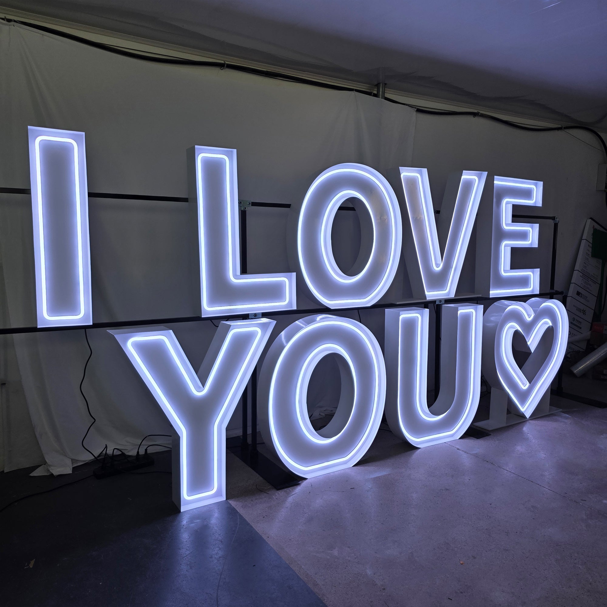 LOVE YOU Marquee Letters | LED Neon Event Letters for Weddings & Proposals