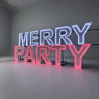 Merry Party LED Marquee Sign | Large Light Letters for Weddings & Parties