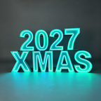 Custom 2027 XMAS Neon Marquee Letters | LED Christmas Light Up Sign