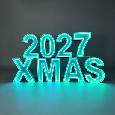 Custom 2027 XMAS Neon Marquee Letters | LED Christmas Light Up Sign