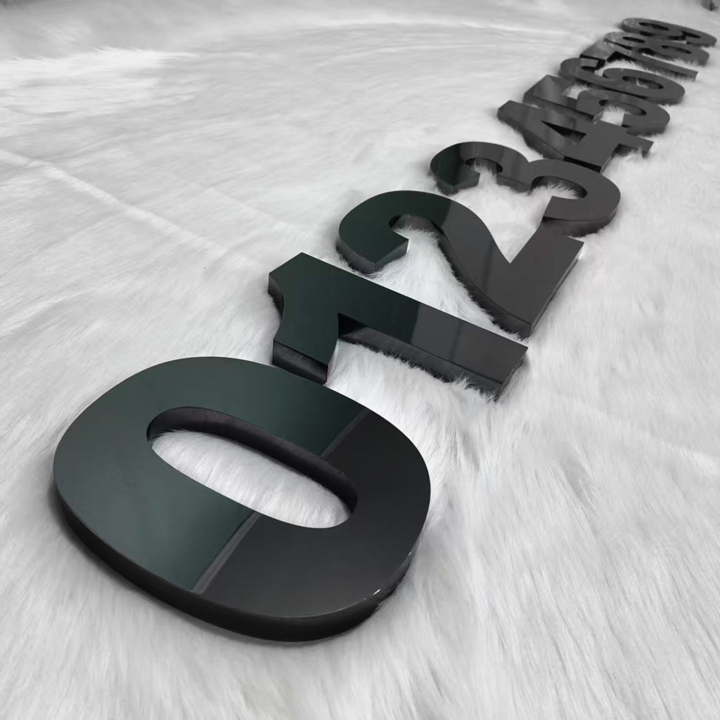Custom 3D Metal Letters Signs | Black Mirror Stainless Steel |3D Business Logo Sign for Office & Lobby