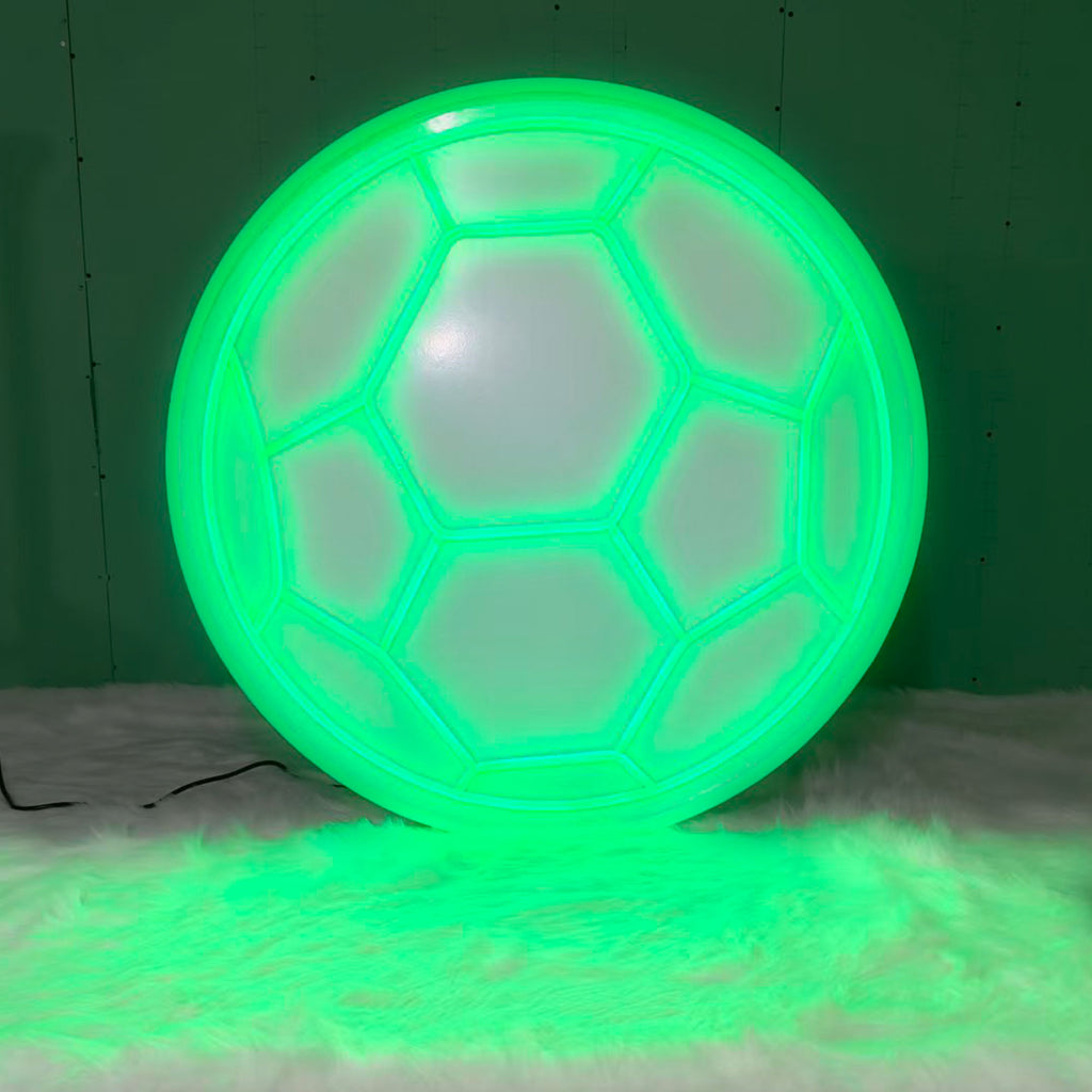 Custom Soccer Ball LED Light Sign for Sports Rooms & Events