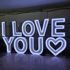 LOVE YOU Marquee Letters | LED Neon Event Letters for Weddings & Proposals