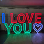 LOVE YOU Marquee Letters | LED Neon Event Letters for Weddings & Proposals