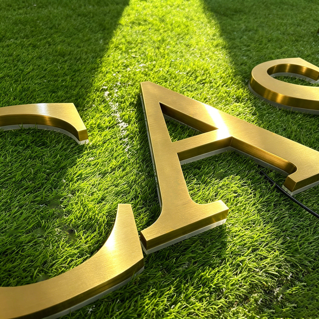 Custom LED Backlit Metal Logo Sign|Illuminated Company Logo Sign|Illuminated Stainless steel Channel letters