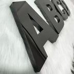 Custom 3D Metal Letters Signs | Black Mirror Stainless Steel |3D Business Logo Sign for Office & Lobby