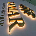Custom Back-Lit Channel Letters | Brushed, Mirror & Painted Stainless Steel | Indoor & Outdoor LED Signs