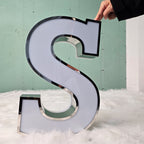 Custom Trim Cap Channel Letters Mirror Polished Stainless Steel Channel Letters LED Storefront & Commercial Signage